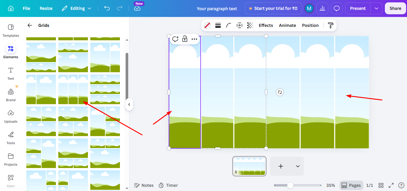 how to insert a table in canva