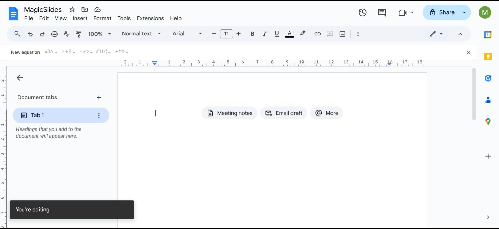 enable editing mode