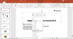 How to create a Small Link Microsoft PowerPoint - MagicSlides App