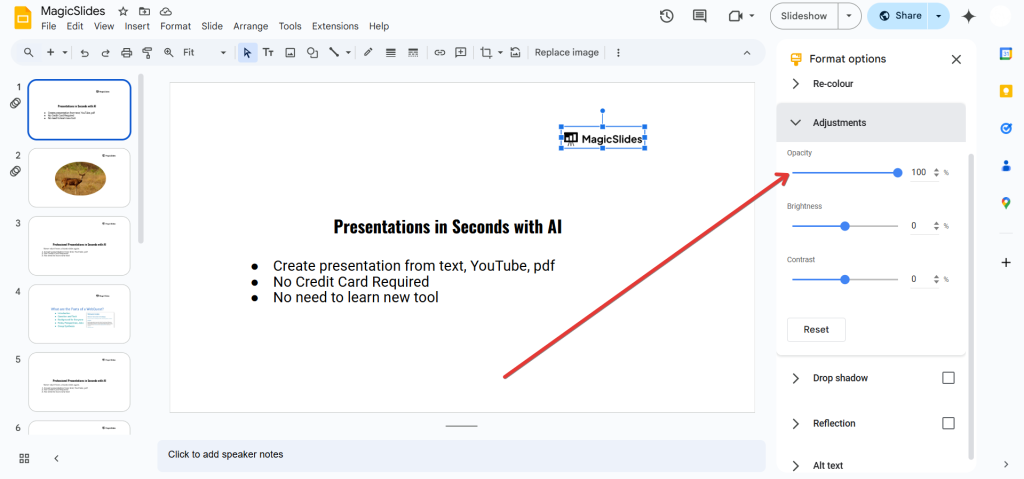 How to Make Something Greyed Out in Google Slides - MagicSlides App