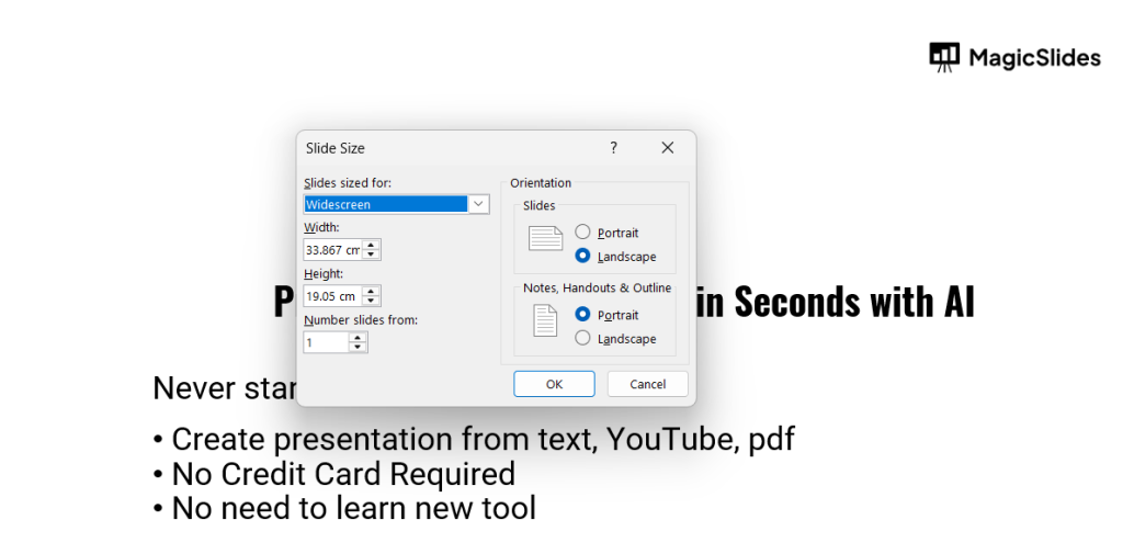 How to See Dimensions for Print for PowerPoint - MagicSlides App