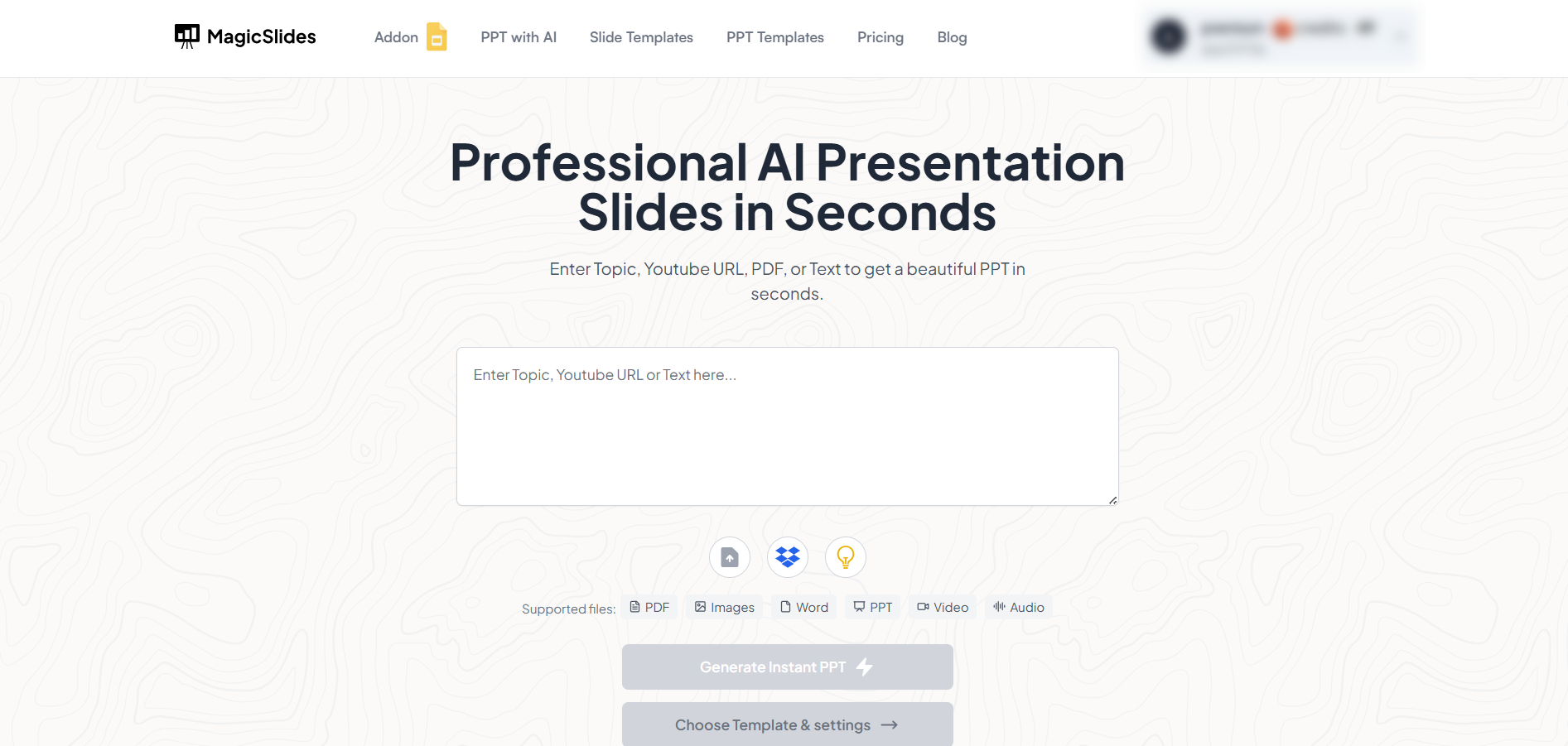 magicslides app homepage