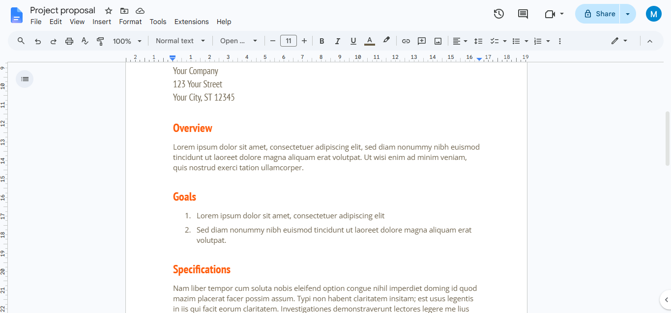template customization