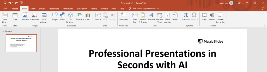 Powerpoint Add Section How to add a summary section in Powerpoint - MagicSlides App
