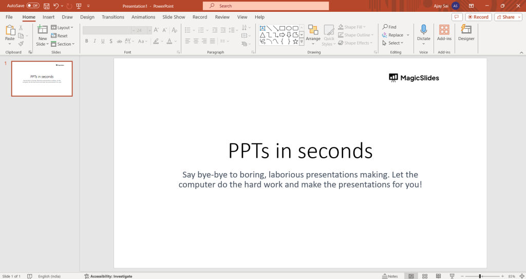 How to add presenter notes in powerpoint - MagicSlides App