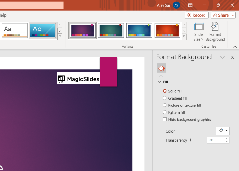 How to change the design of slides in powerpoint - MagicSlides App