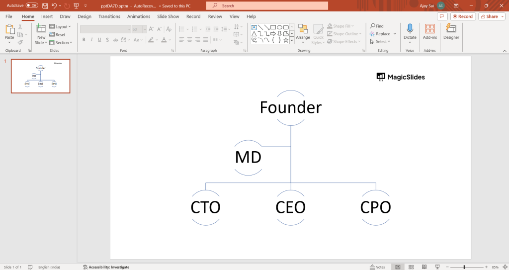 How to make org chart in powerpoint - MagicSlides App