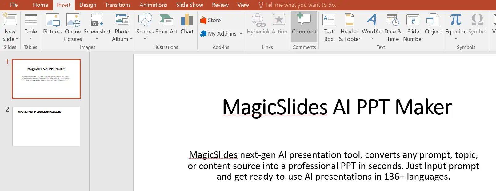 add comments in PowerPoint