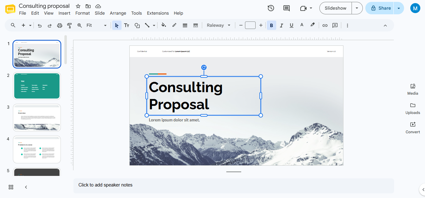 template customization