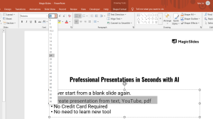 How do I make Text the Same in PowerPoint - MagicSlides App