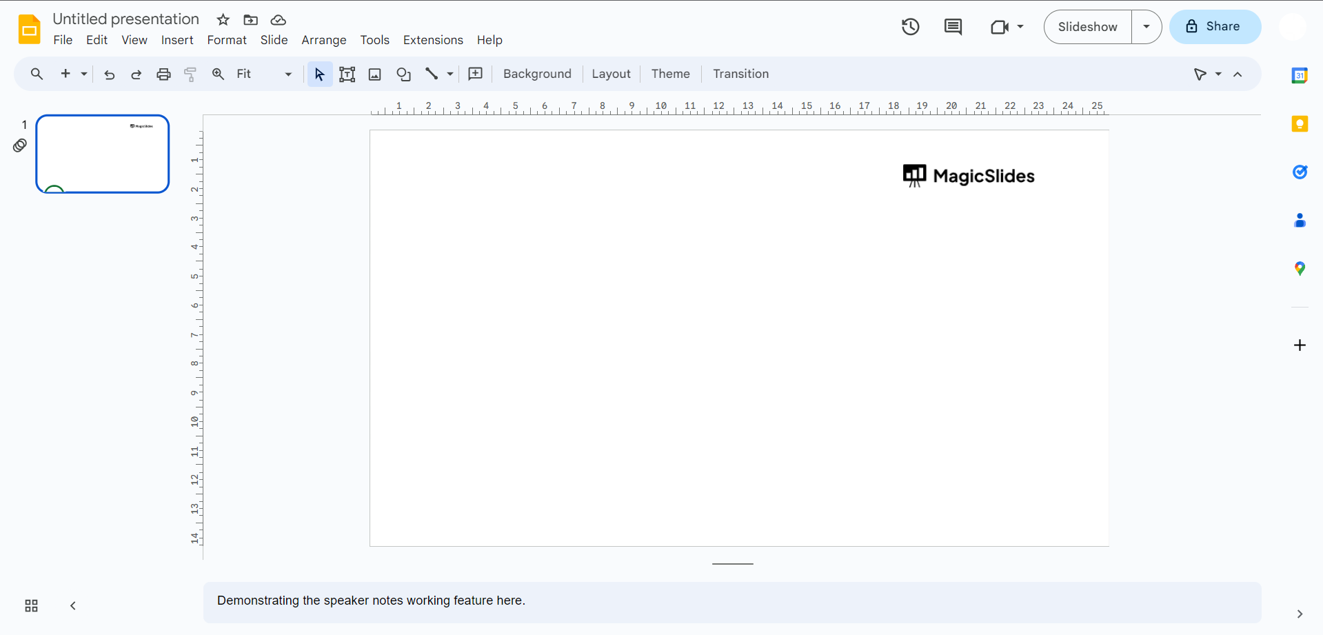 homepage of your google slides