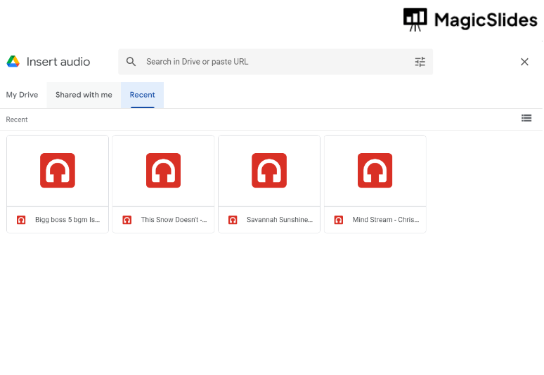 you can choose the folder source where your audio/song file will be!