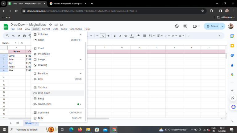 How To Add Dropdown In Google Sheets? - MagicSlides App