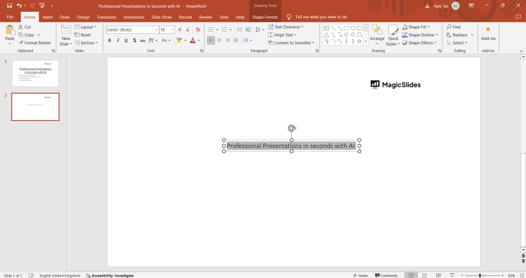 Powerpoint Text Bend How to Bend Text in PowerPoint in Seconds - MagicSlides App