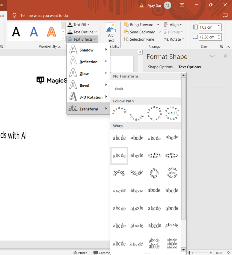 Powerpoint Text Bend How to Bend Text in PowerPoint in Seconds - MagicSlides App