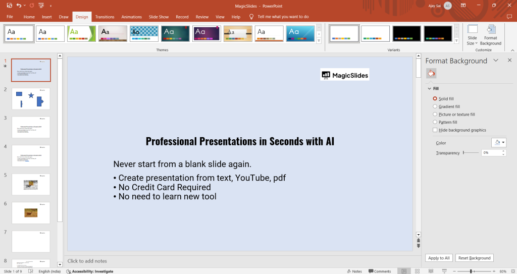 Powerpoint Background Inverted Color How to change background color on PowerPoint - MagicSlides App