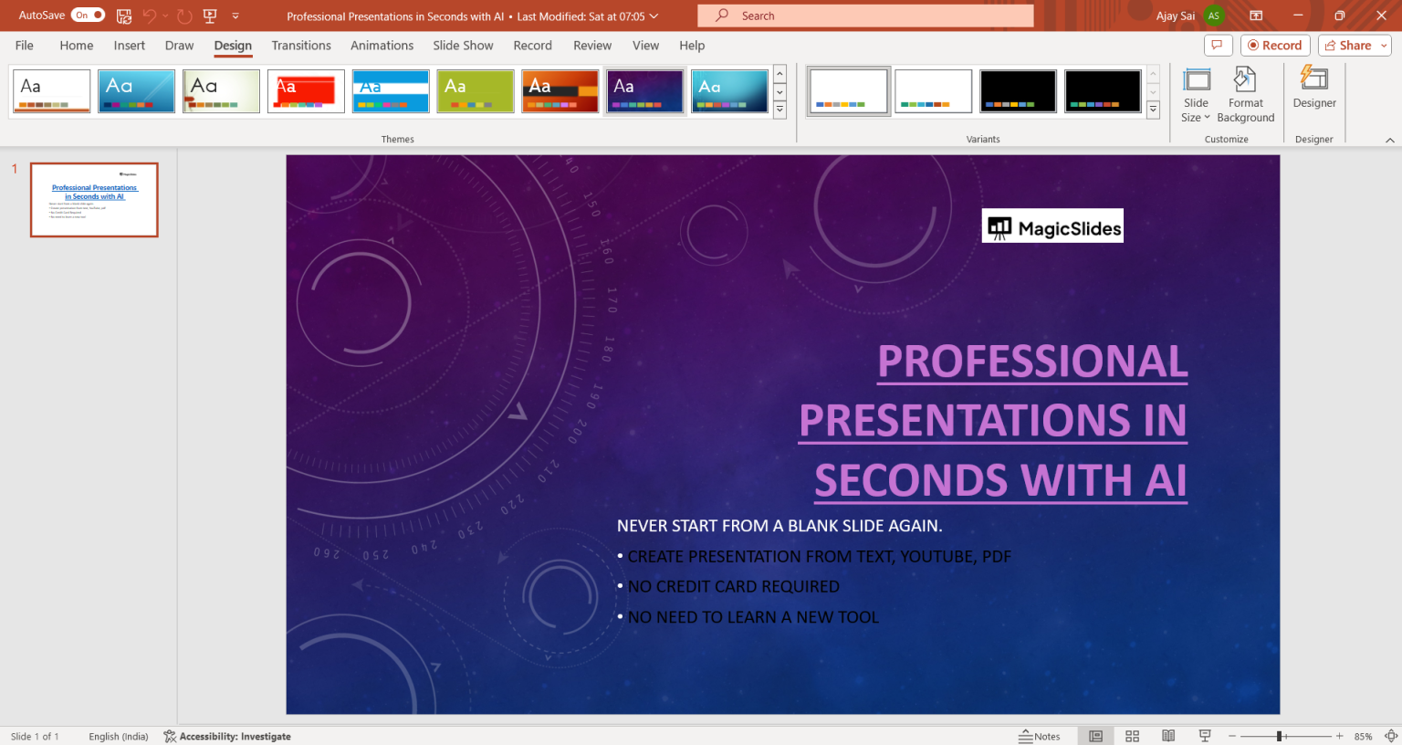 Powerpoint Backgound Tutorial How to change background in PowerPoint - MagicSlides App
