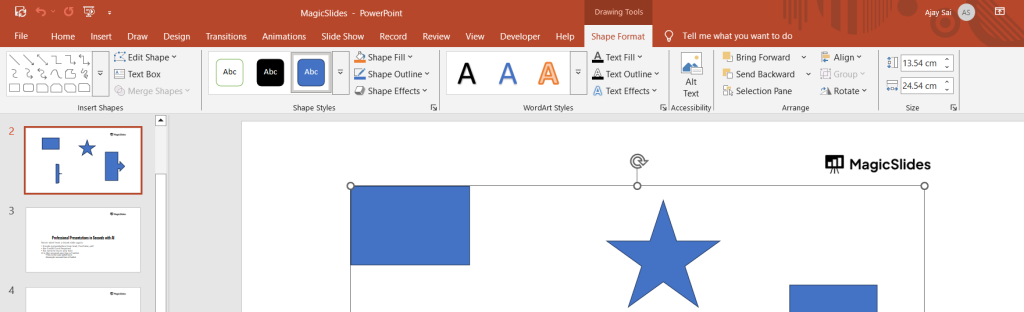 How to change size of PowerPoint Shape without changing Shape ...