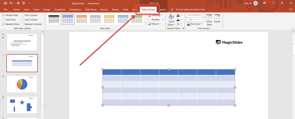 How to change table border color in PowerPoint - MagicSlides App