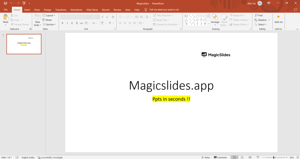 how to create a microsoft powerpoint templates - MagicSlides App