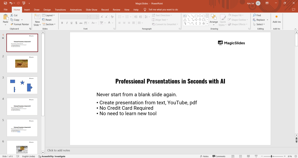How to create a PowerPoint template with Company Logo - MagicSlides App