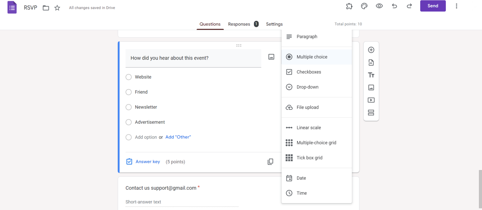 How to create correct answer for Questions on Google forms quiz ...