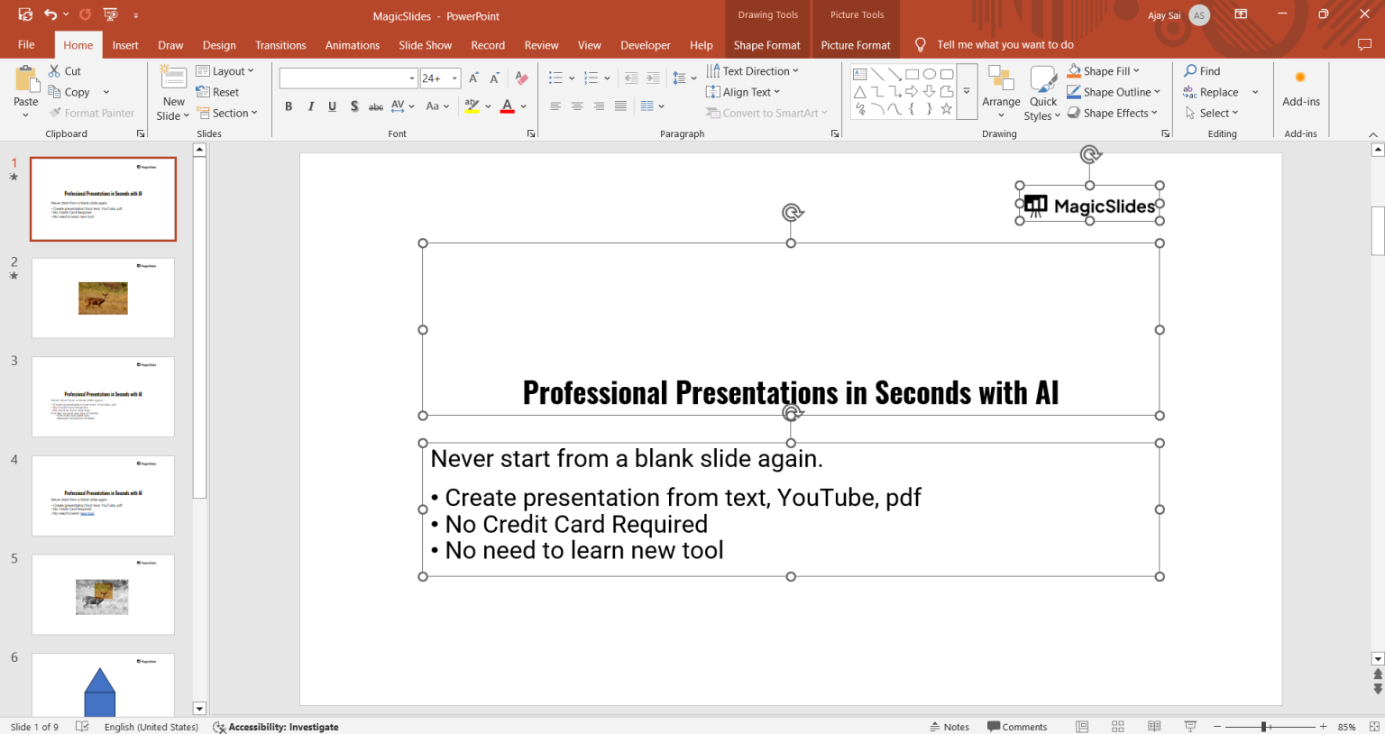 How to Delete all Text boxes in PowerPoint - MagicSlides App
