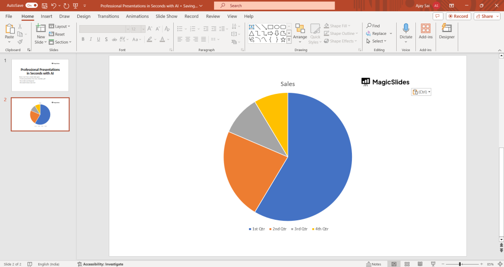 How to make a graph in PowerPoint - MagicSlides App