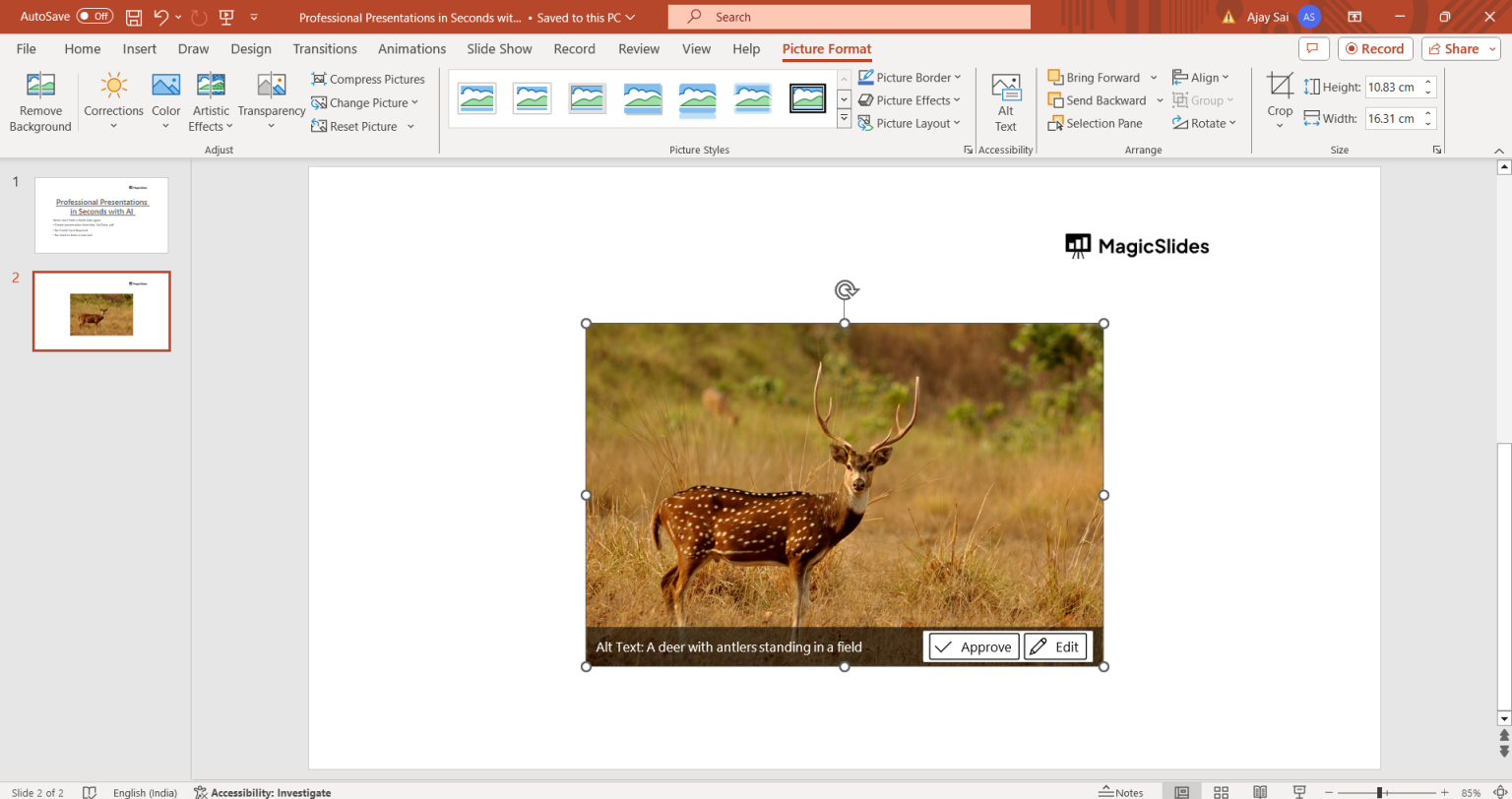 How to mirror an image in PowerPoint - MagicSlides App