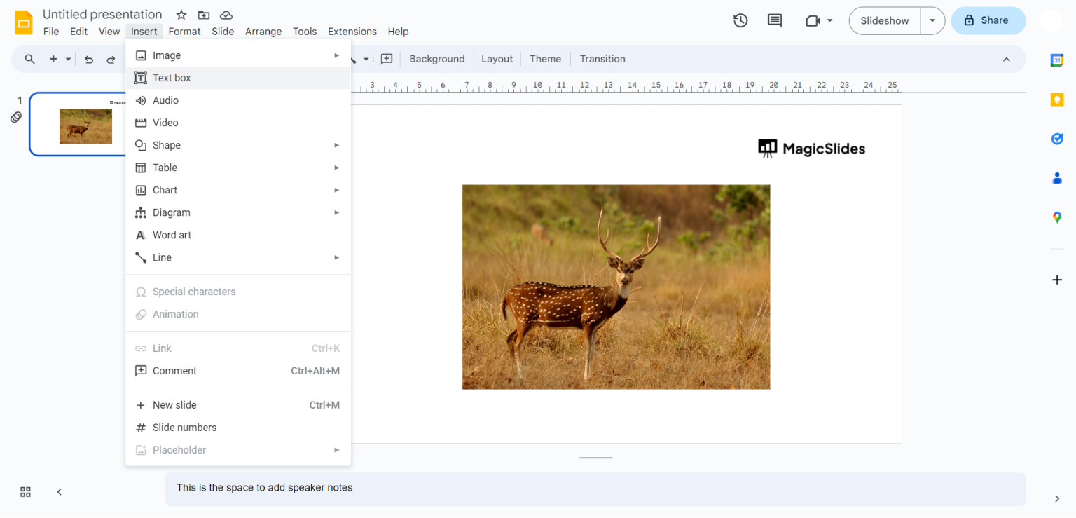 How to put text over an image in google slides - MagicSlides App