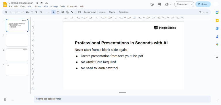 How to switch a slide position in Google Slides - MagicSlides App