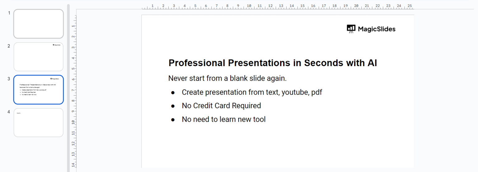 How to switch a slide position in Google Slides - MagicSlides App