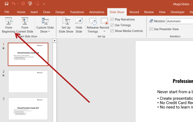 Notes View Powerpoint How to View Notes in PowerPoint while Presenting - MagicSlides App