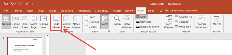 Which view in PowerPoint allows you to modify the Layout and Formatting ...