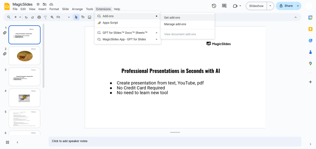 What are Google Slides Add Ons - MagicSlides App