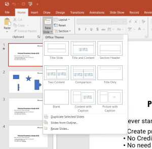 What is the default PowerPoint standard layout - MagicSlides App