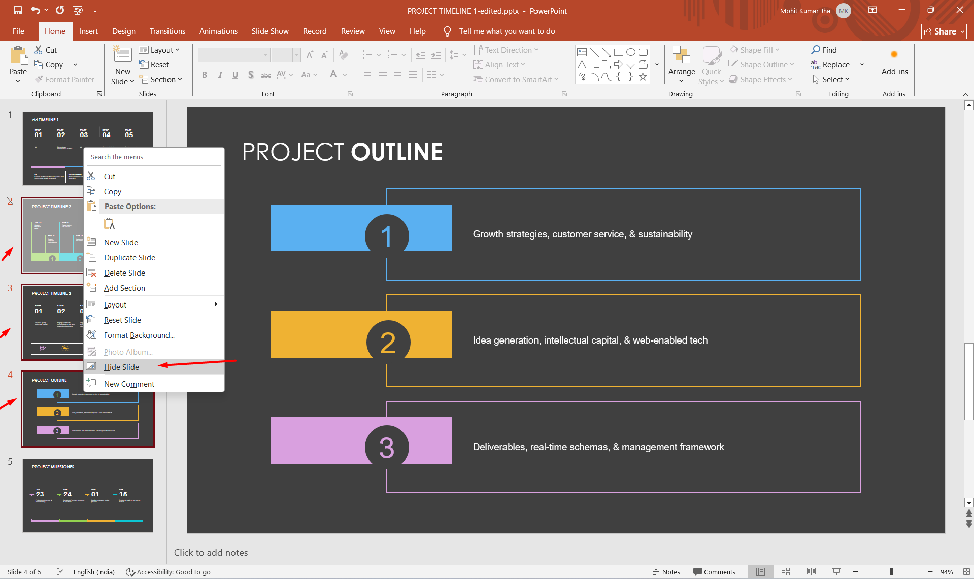 multiple slides